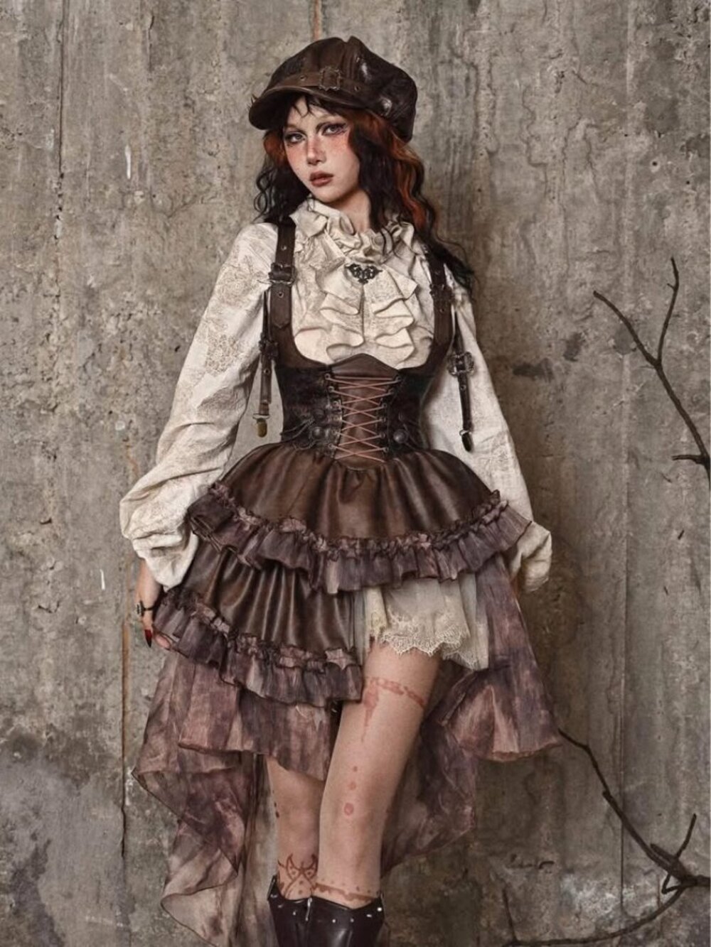 Blood Supply Original Exile Steam Punk Asymmetric Pu Strap Tail